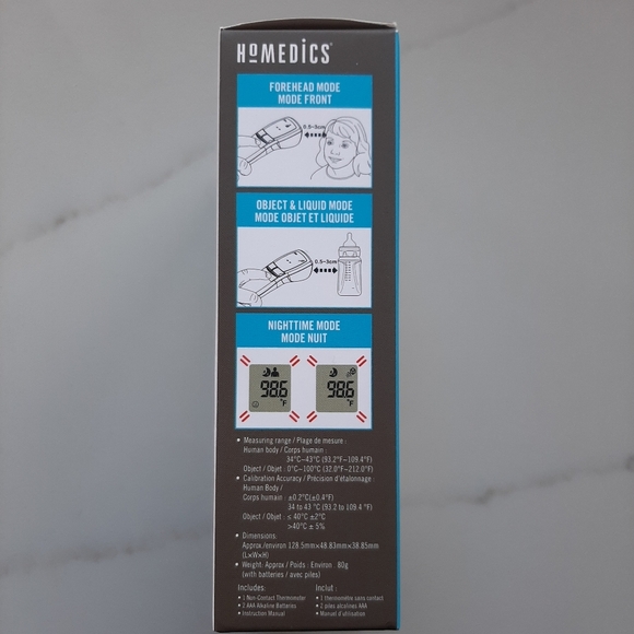 New HoMedics No Touch Infrared Thermometer - Picture 4 of 8